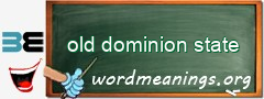 WordMeaning blackboard for old dominion state